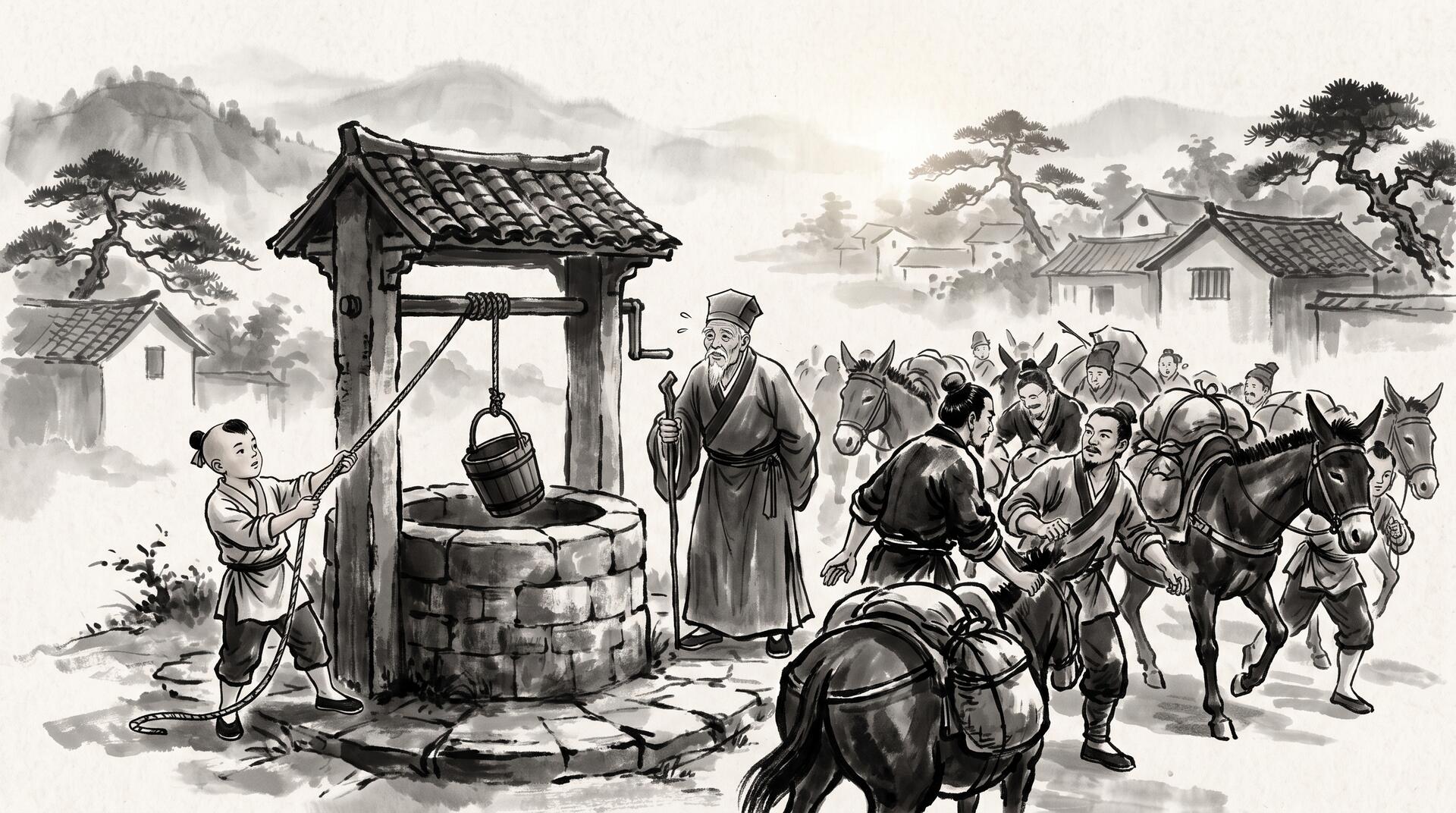 Illustration: The Only Bucket at the Well
