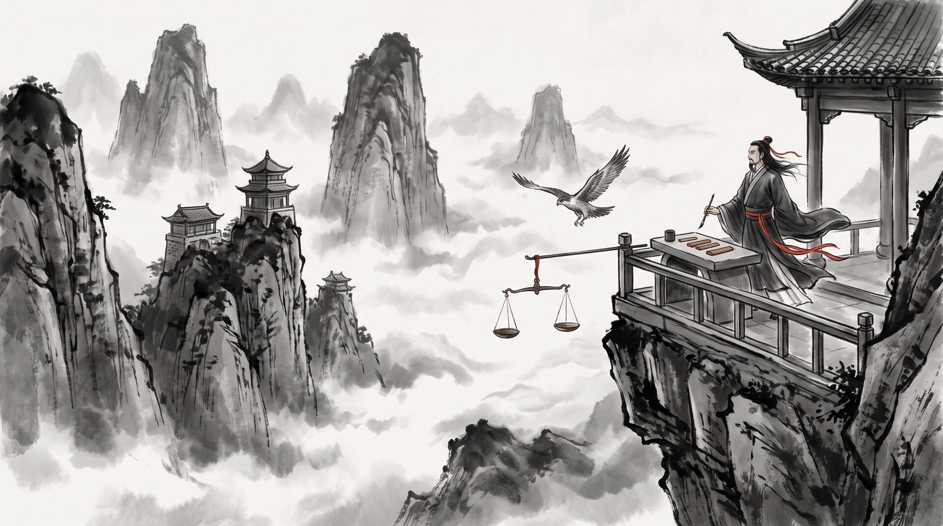 Illustration: The Bivalent Balance of the Cloud Pavilion and the Unsettled Decree