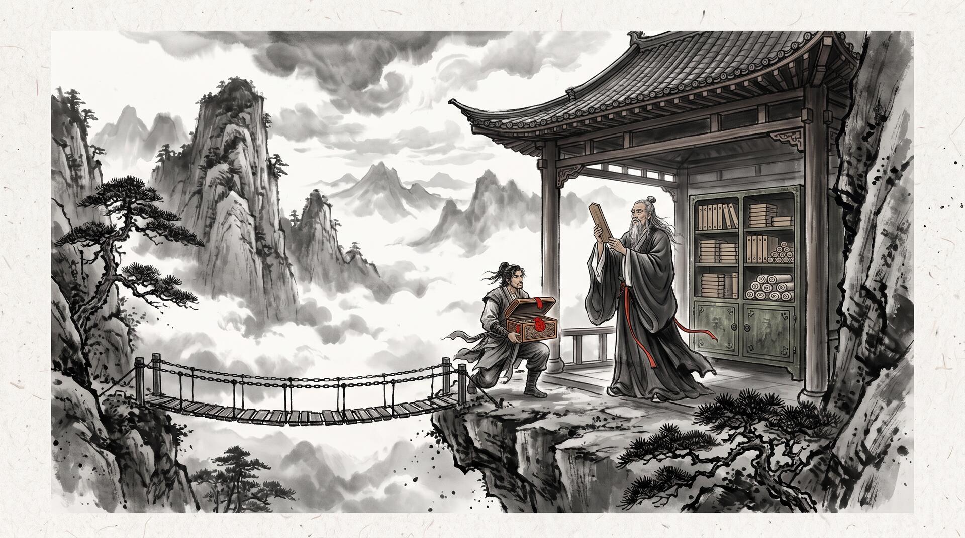 Illustration: The Traveler from the Broken Bridge