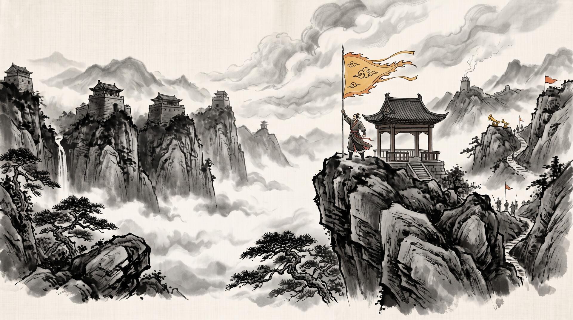 Illustration: The Three Flags of the Silver Pass