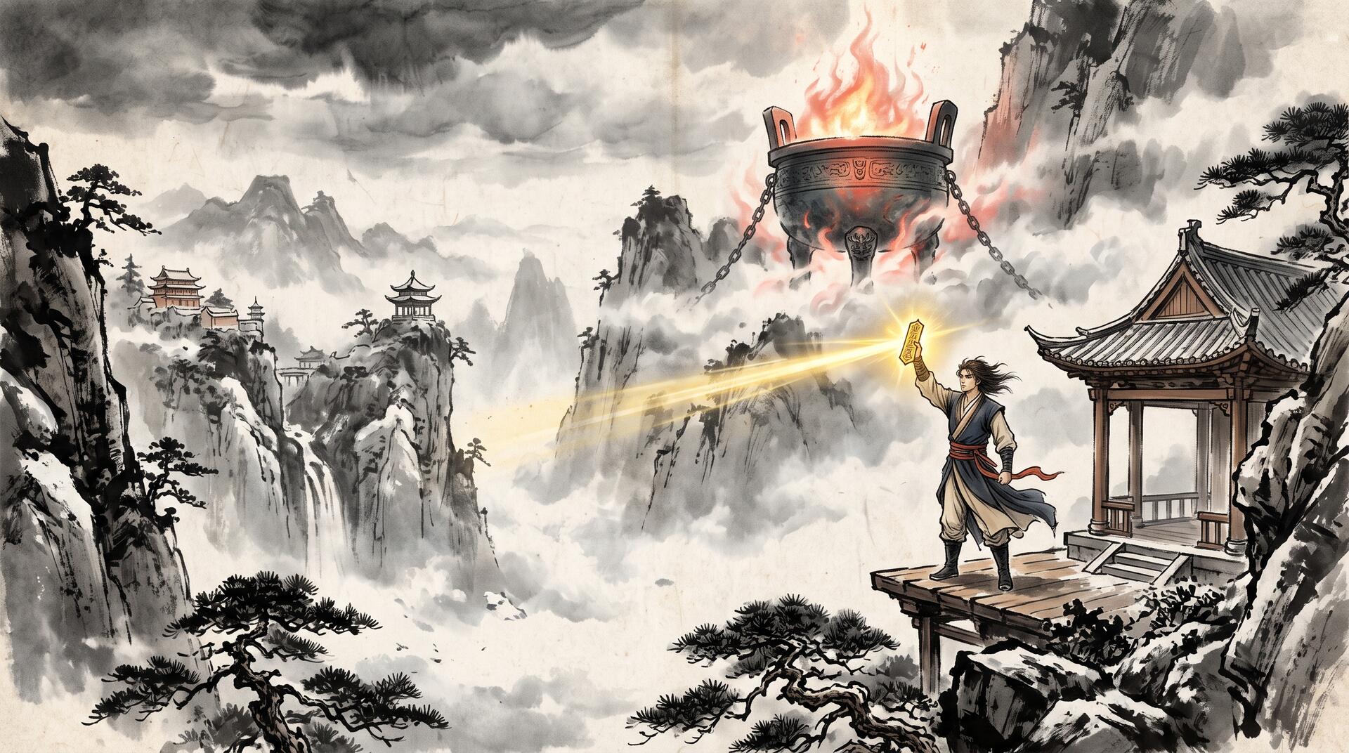 Illustration: The Flying Crucible and the Gilded Tally