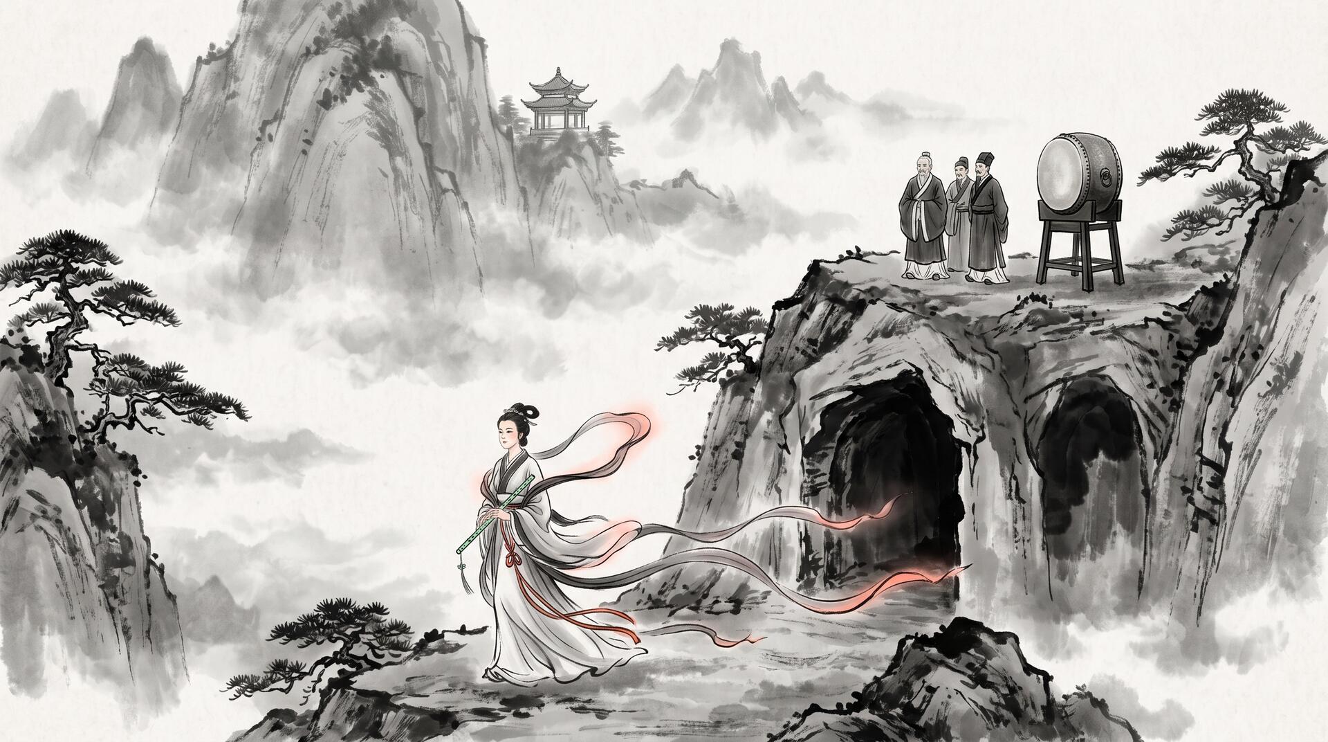 Illustration: The Piper of Moonspring Cave