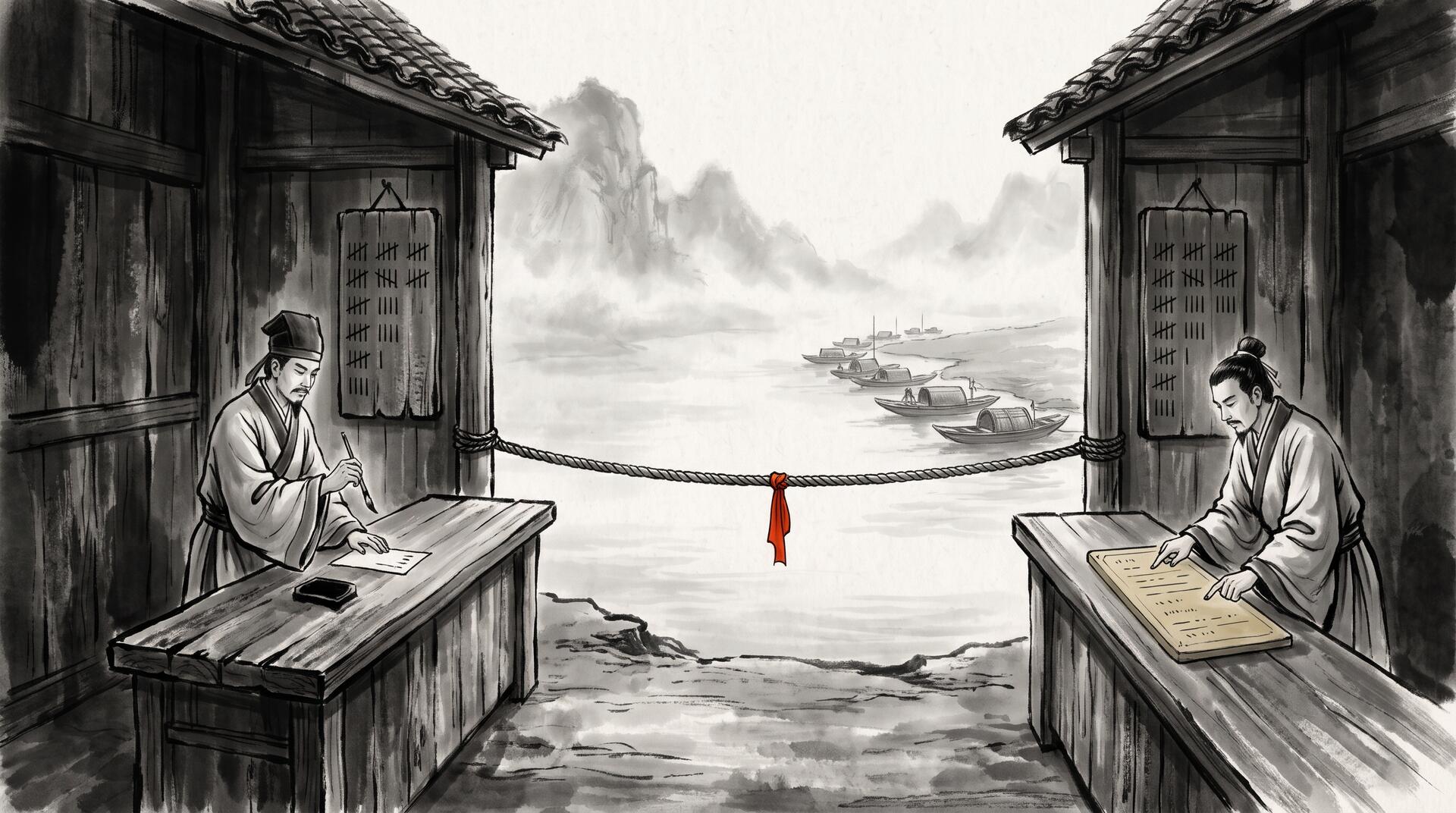 Illustration: The Two Wax Tablets at the Ford